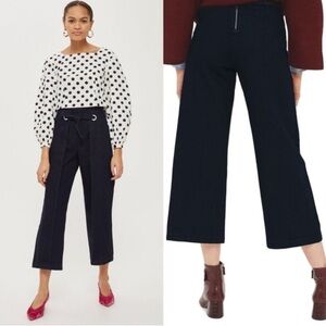 TOPSHOP Moto Tie Front Straight Leg Jeans